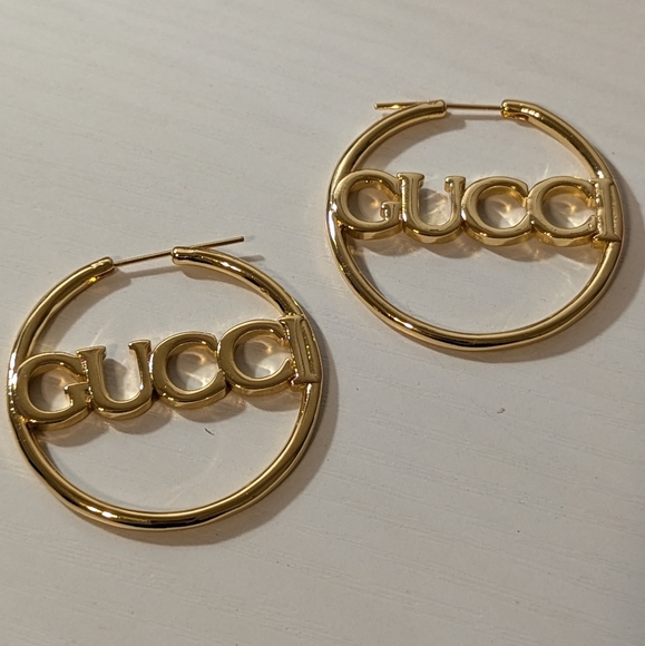 Gucci Jewelry - Authentic Gucci Gold Hoop Earrings
